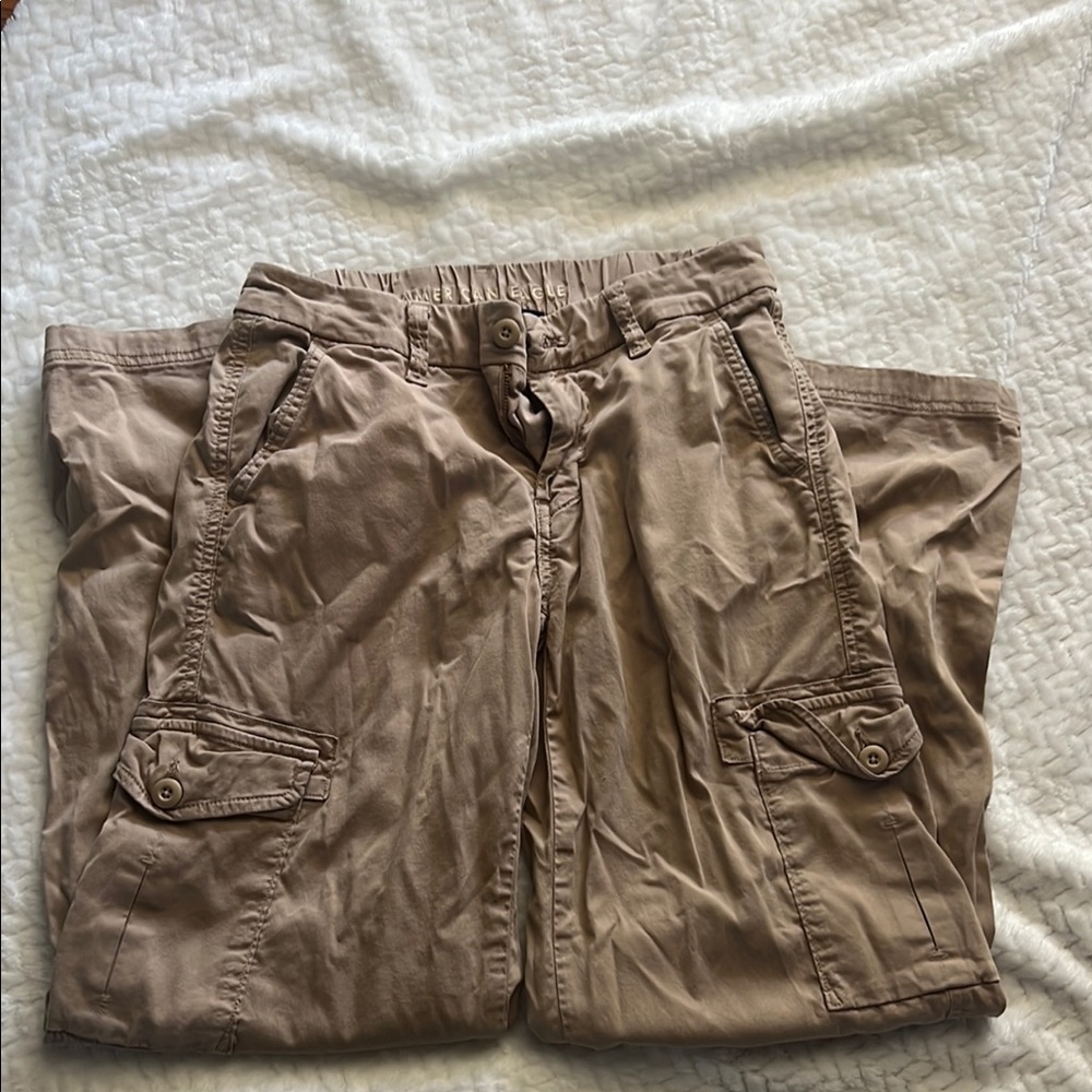 American Eagle Outfitters Tan Wide Leg Pants